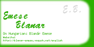 emese blanar business card